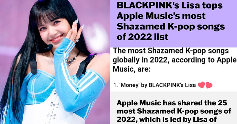 BLACKPINK Lisa Tops Apple Music's Most Shazamed K-Pop Songs Of 2022 List