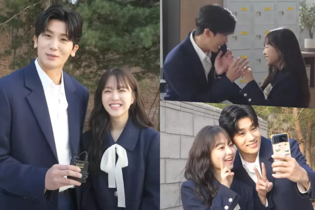 Watch: Park Hyung Sik And Park Bo Young Are As Lovey-Dovey As Ever In “Strong Girl Namsoon” Cameo Behind The Scenes