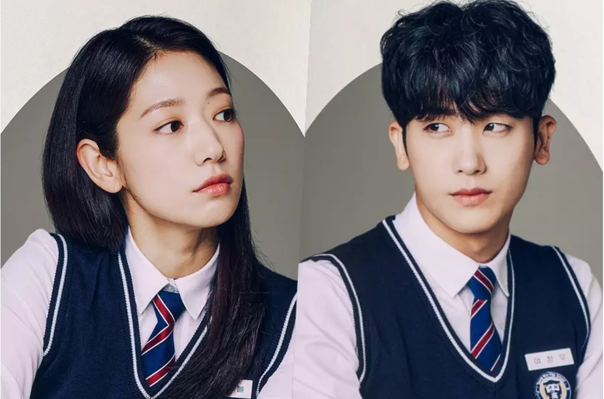 Park Shin Hye And Park Hyung Sik Are Rivals Competing to Be Top Students In “Doctor Slump” Poster