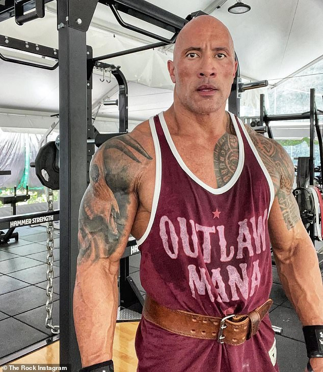 Fighting fit: Dwayne would like to run for President of the United States if he had support