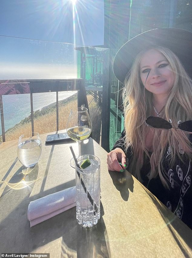 Kicking back: Lavigne has been taking it easy since putting the finishing touches to her seventh studio album and has been making the most of the Malibu lifestyle