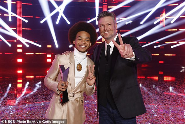 The winner: Country star Blake Shelton, 44, won season 20 of The Voice last month with Philadelphia singer Cam Anthony, 19