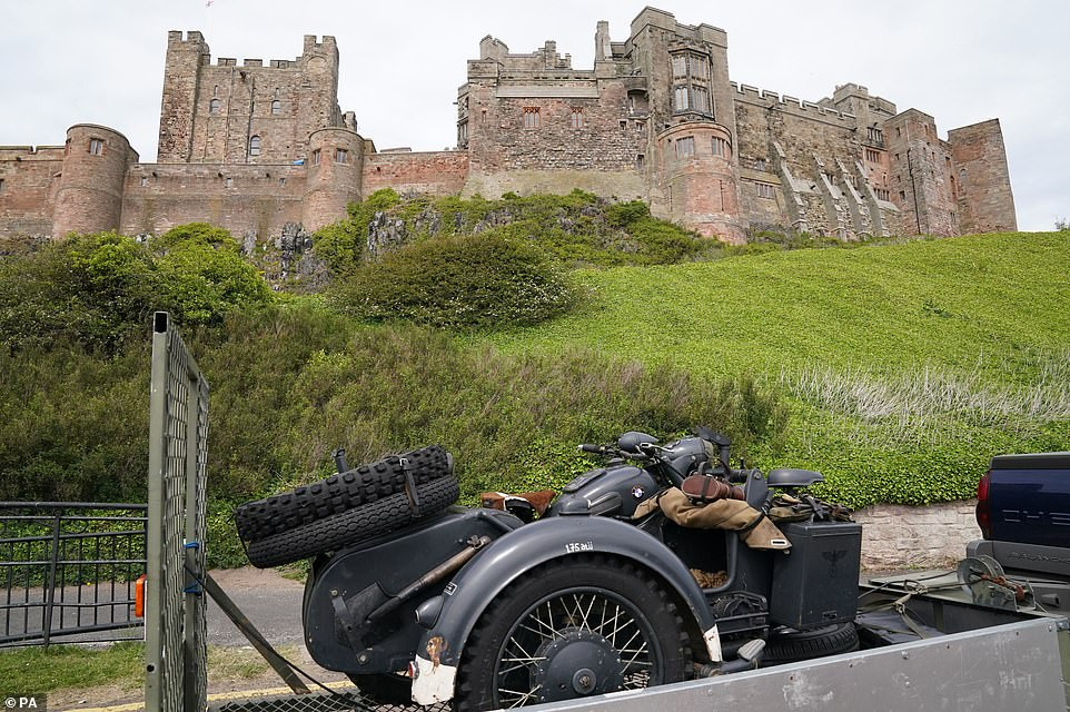 Historic: Bamburgh Castle, where filming is taking place, is said to be haunted by a ghost