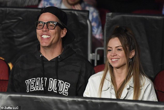 Also in attendance at the fight: Jackass's Steve-O, with his fiancee Lux Wright