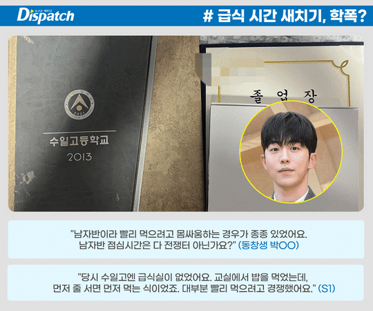 D-eye] 20 alumni speak up about Nam Joo-Hyuk's school bullying allegations  | DIPE.CO.KR